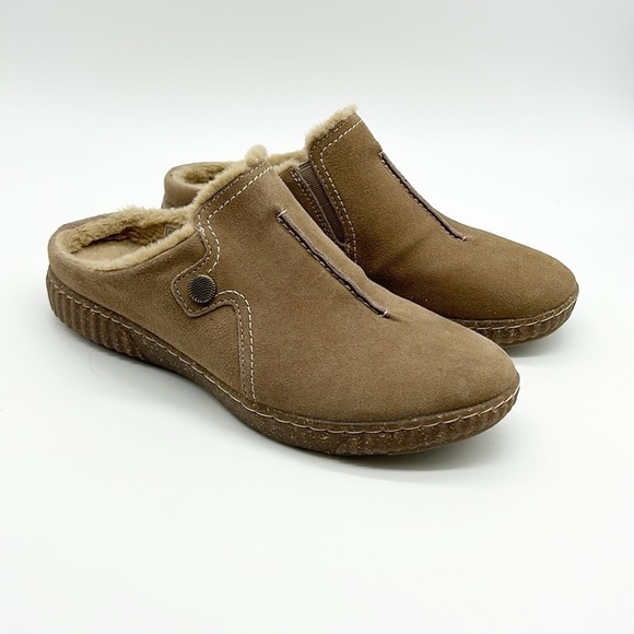 Clarks Caroline Step Clogs Women's‎ 11 Suede Slip On Comfy - Picture 1 of 9